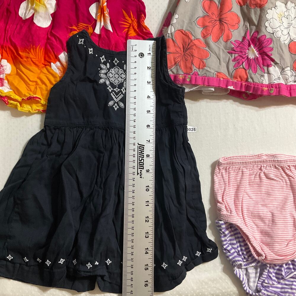 Carter’s Toddler Girl Dress size 18M Tropical Floral Dress Black Pink Bundle of5 - Picture 5 of 15